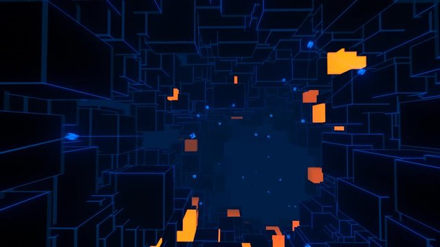 Looping animation of data tunnel.