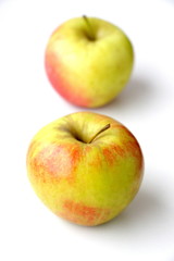 Fresh apple on a white background. Apple variety - Champion.