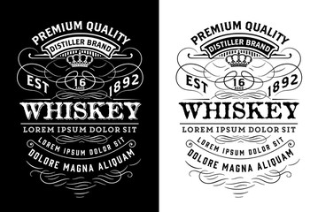 Western label for whiskey or other products. Vector layered