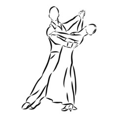 sketch of ballroom dancers 