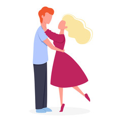 Cute romantic couple, domestic and date situation