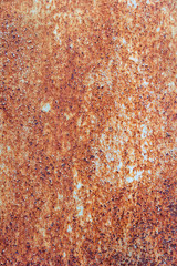 texture of rusty metal door with pale blue paint