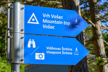 Way to mountain top Vosac  in Biokovo national park, Croatia