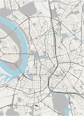 map of the city of Dusseldorf, Germany