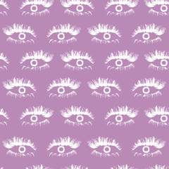 Vector background with abstract eyes. Dry brush hand painted texture.