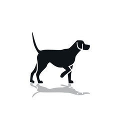 A dog as a pet. Illustration of a dog as a pet on a white background