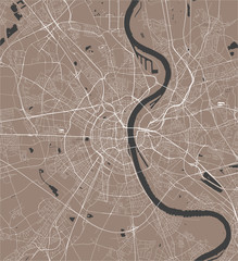 map of the city of Cologne, Germany