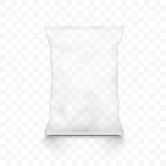 Transparent Empty Plastic Snack Bag Packaging Mockup