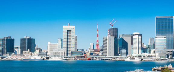 Fototapeta premium Tokyo water front city