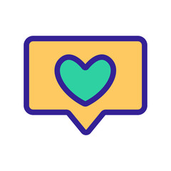 Favorite letter icon vector. A thin line sign. Isolated contour symbol illustration