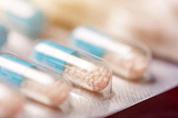 Pills and tablets macro