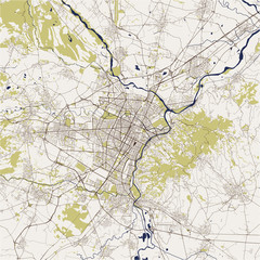 Obraz premium map of the city of Torino, Turin, Italy