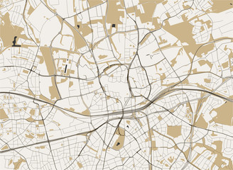 map of the city of Essen, Germany