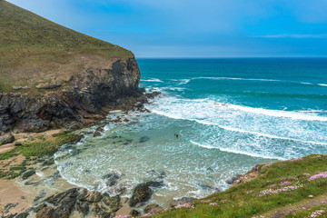 Stunning coastal scenery at Chapel Porth, Cornwall, UK