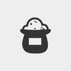 farm manure bag icon vector illustration and symbol foir website and graphic design