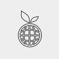 global plant icon vector illustration and symbol foir website and graphic design