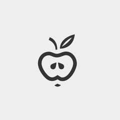 inside apple icon vector illustration and symbol foir website and graphic design