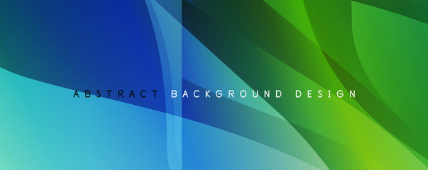 Wave liquid style lines with shadows and light on gradient background