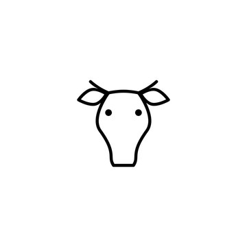 cow, ox icon vector illustration