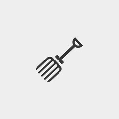 rake icon vector illustration and symbol foir website and graphic design
