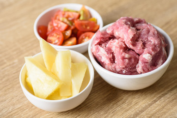 meat with vegetables