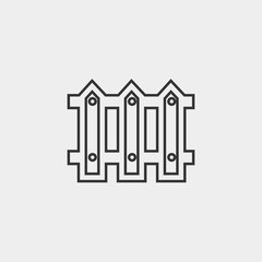 wood fence icon vector illustration and symbol foir website and graphic design