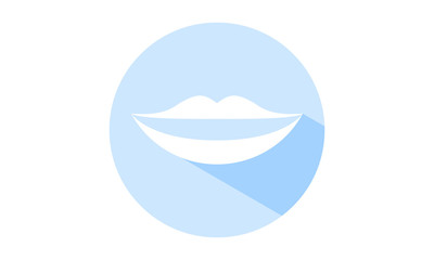  青い影付き丸アイコン、審美歯科