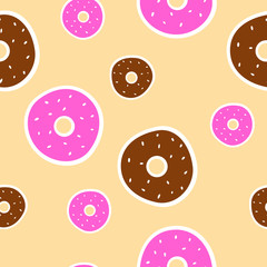 set of colorful donuts