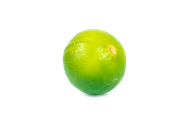 green lemon isolated