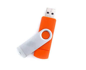 usb drive on white background