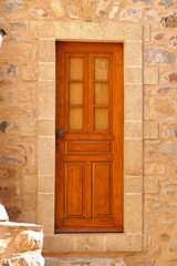 Detail of a door inside the mythical castle of Monemvasia
