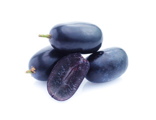 Black grapes, isolated on white