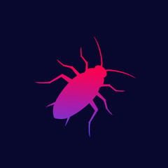 cockroach or roach vector icon