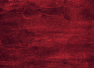 Watercolor dark red background painting texture. Watercolour deep maroon color backdrop. Old ovelay.