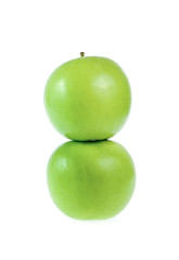 green apple isolated on white