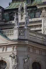 Fototapeta na wymiar Detail of the Belverede Palace, Vienna