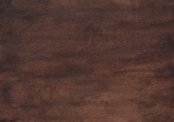 Watercolor dark brown background texture, hand painted. Watercolour abstract old chocolate brown backdrop. 