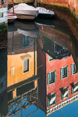 Fototapeta na wymiar Art and reflections. Venice. Italy