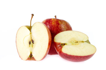 red apple isolated on white
