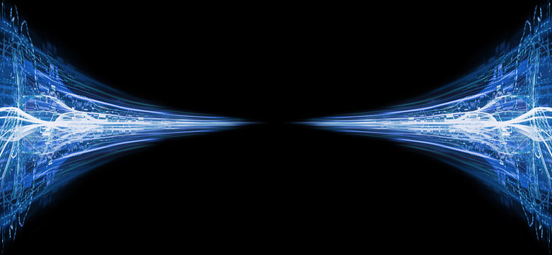 Abstract background of Glitch effect with Technilogy light line