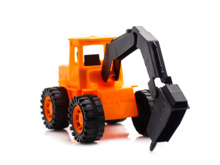 Toy car for Masonry drill on white background