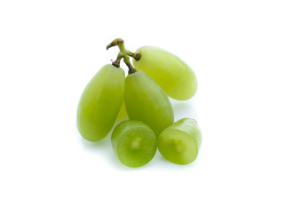 Green grape isolated on white background