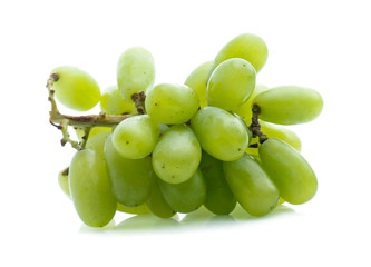 Green grape isolated on white background