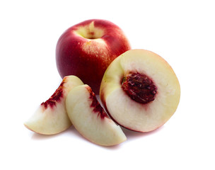 nectarines isolated on white background