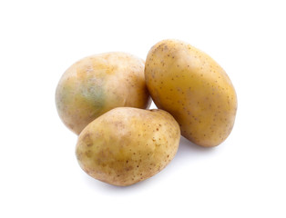 potatoes isolated on white background