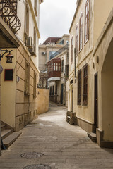 Street in the Central part of the city of Baku. Historical heritage of Azerbaijan. Icheri Sheher.