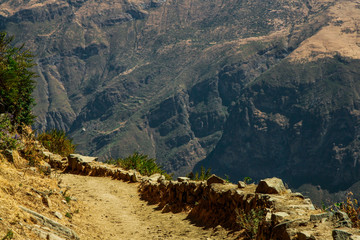 Marcahuasi, Peru - Mai 2012: view of marcahuasi canyon