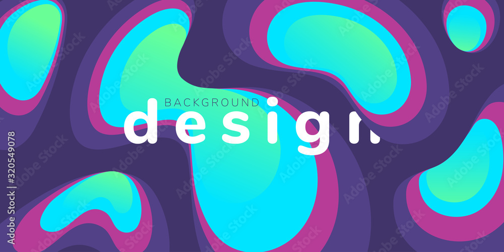 Wall mural minimal geometric background. dynamic shape composition. vector template design.