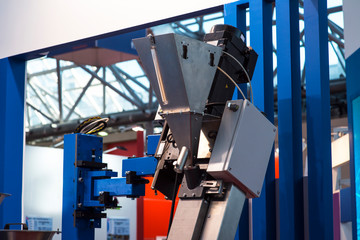 Large industrial woodworking machine close