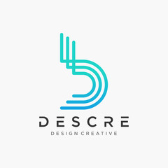 Initial B logo design with connection concept. logo the letter BBB in the form of abstract line art. symbol for technology digital modern monogram and elegant. - VECTOR